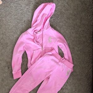 Girls pink Juicy Couture tracksuit